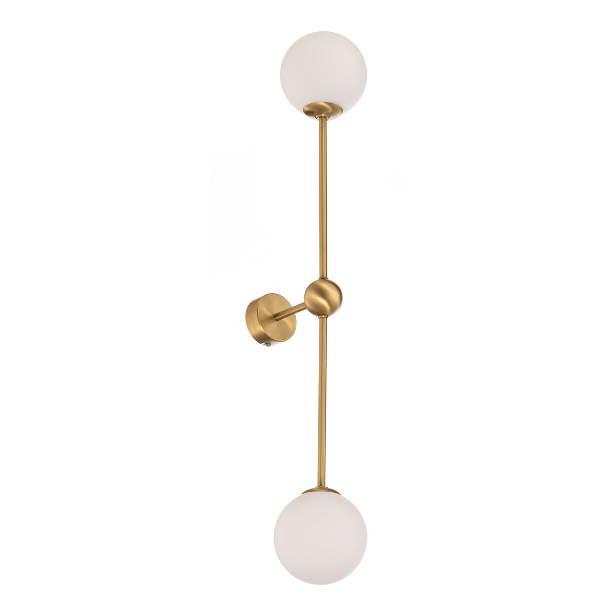 ALDEX Wandleuchte Lampe Alison messing weiß 2-flammig Glas Metall 89cm Leuchte - 5904798655532