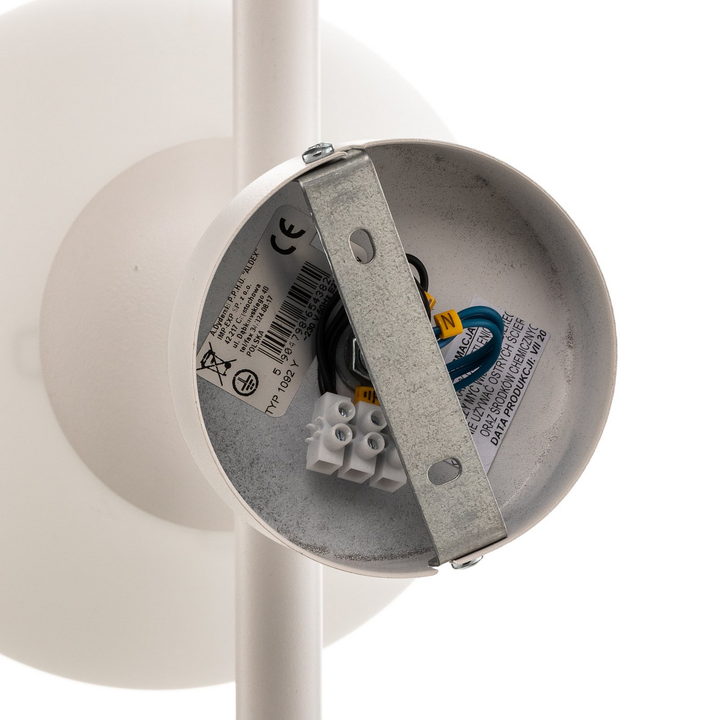 Aldex Wandleuchte Lampe Dione Wandlampe Weiß Metall Glas Dreiflammig E27 E14 B-Ware - 5904798654382