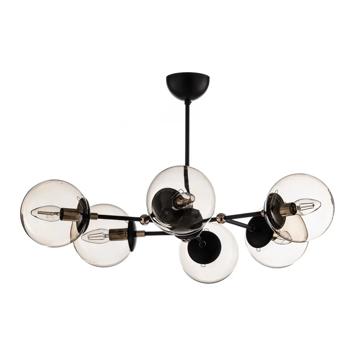 B-Ware Alfa Deckenleuchte Lampe Itoris Deckenlampe 6 Flg Hängeleuchte Schwarz/Gold E14 - 5900458503298