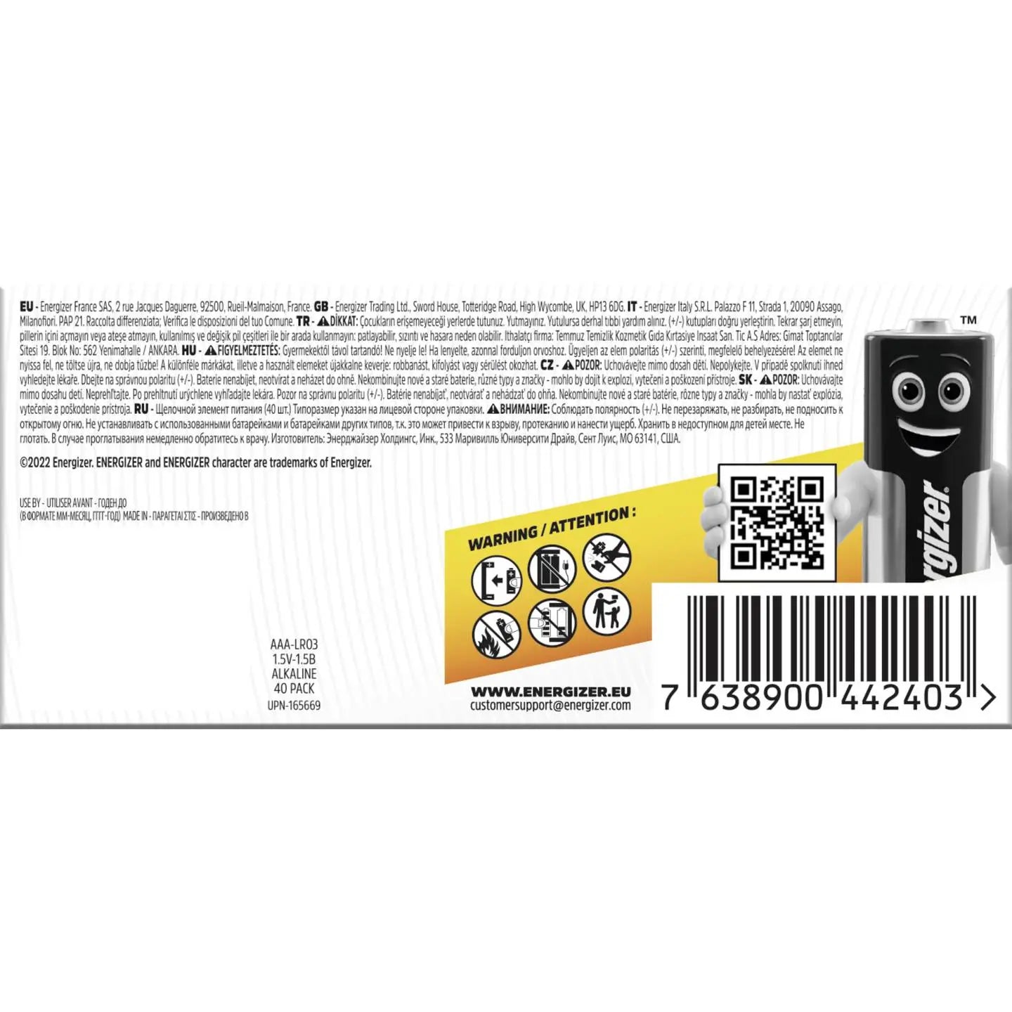B-Ware Energizer Batterie Micro Aaa Lr03 Alkaline Power 40er Set Energiespender - 7638900442403