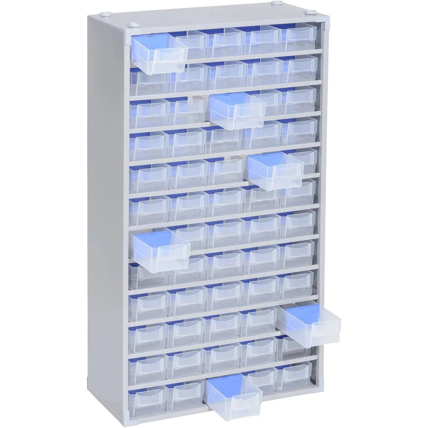 B-Ware Allit Kleinteilemagazin Magazin Aufbewahrung Silber 60 Schubkästen Stahlblech - 4005187648300