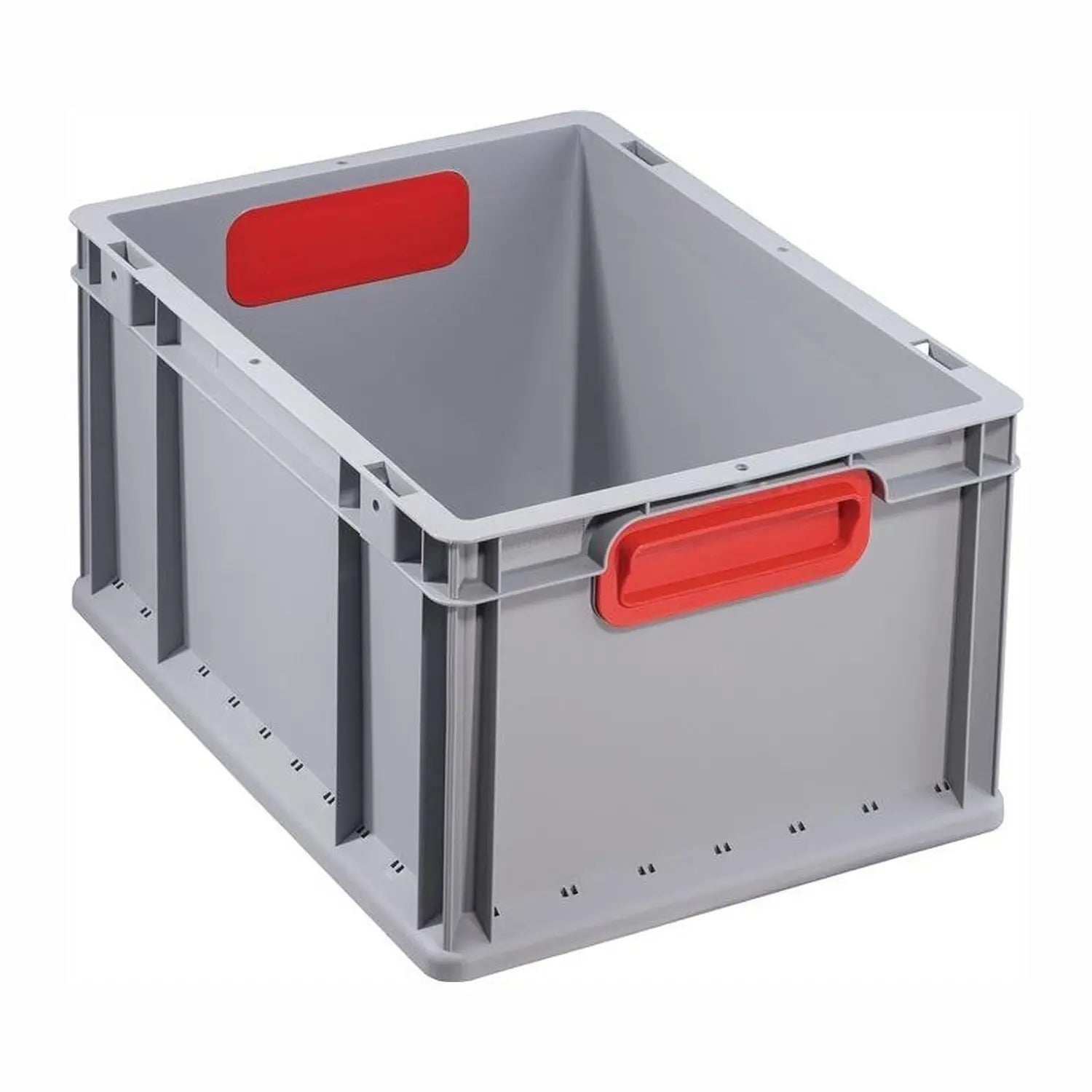 B-Ware Allit Transportstapelbehälter Grau Griff Rot 400 X 300 X 220 Mm 456710 5 Stück - 4005187567106