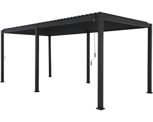 B-Ware Mirador Pergola 3x6 Lamellendach Terrassenüberdachung 11x11cm Pfosten Outdoor