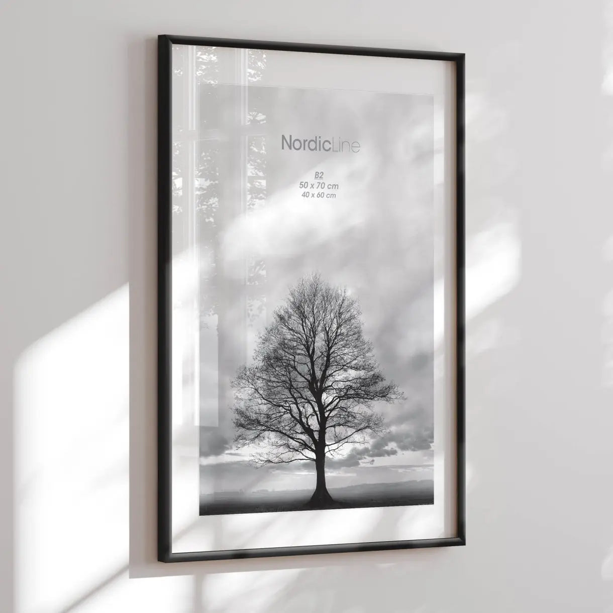 B-Ware Aluminium Bilderrahmen Minimal Black Nordic Line – 50x70 Cm / 40x60 Cm – Schwarz - 1