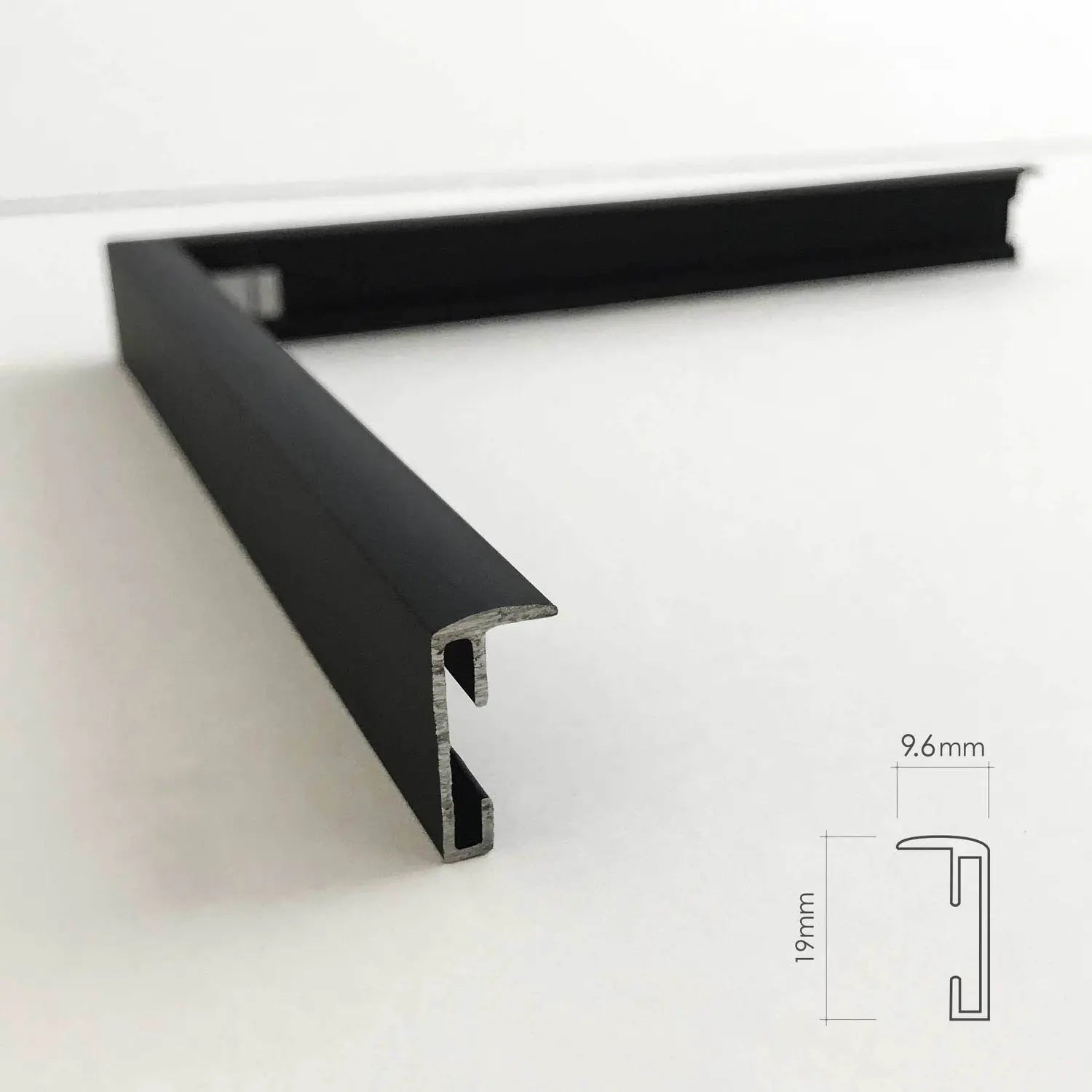 B-Ware Aluminium Bilderrahmen Minimal Black Nordic Line – 50x70 Cm / 40x60 Cm – Schwarz - 1