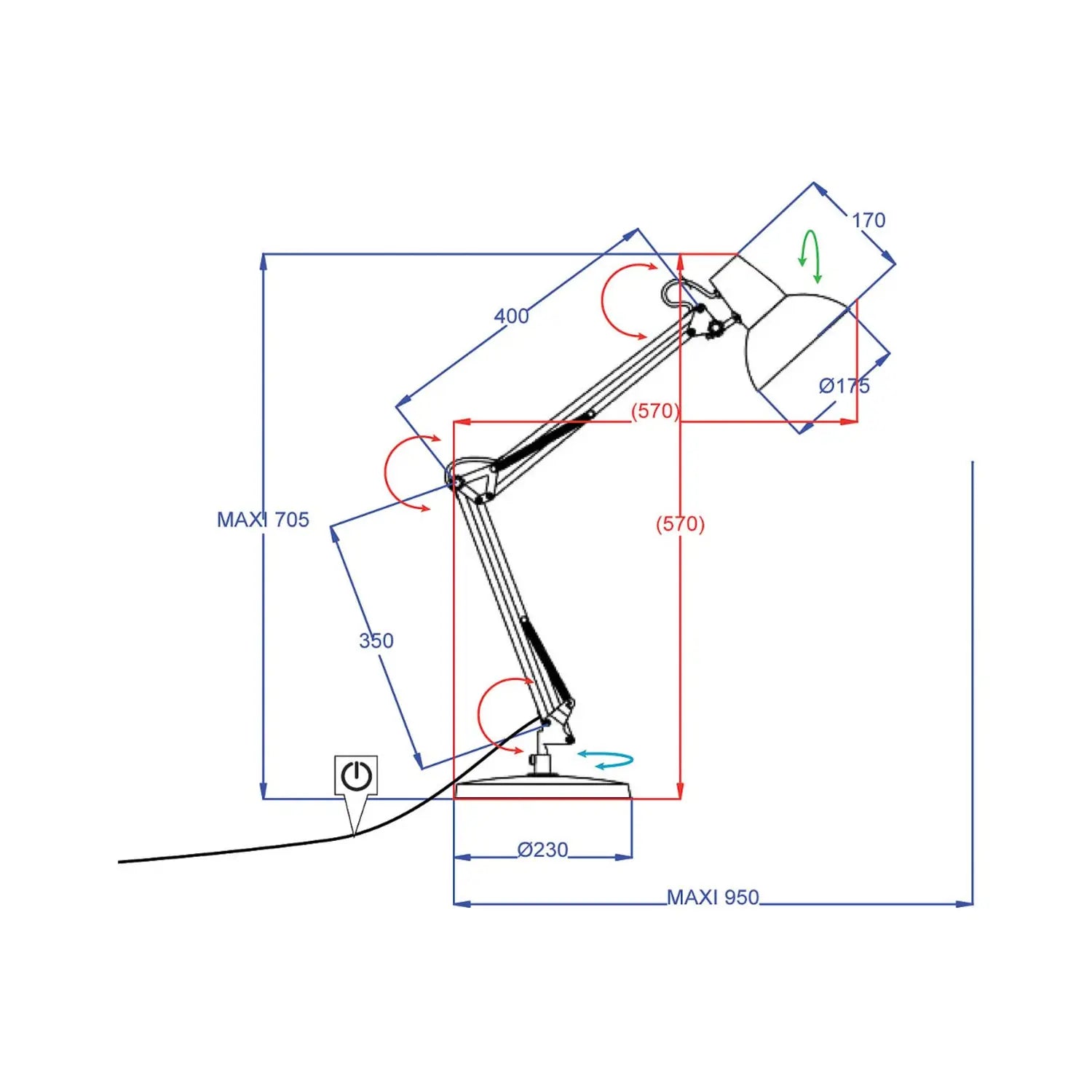 B-Ware Aluminor Calypsa Schreibtischlampe Tischleuchte Deko Bürotischlampe E27 Schwarz - 3131130365121