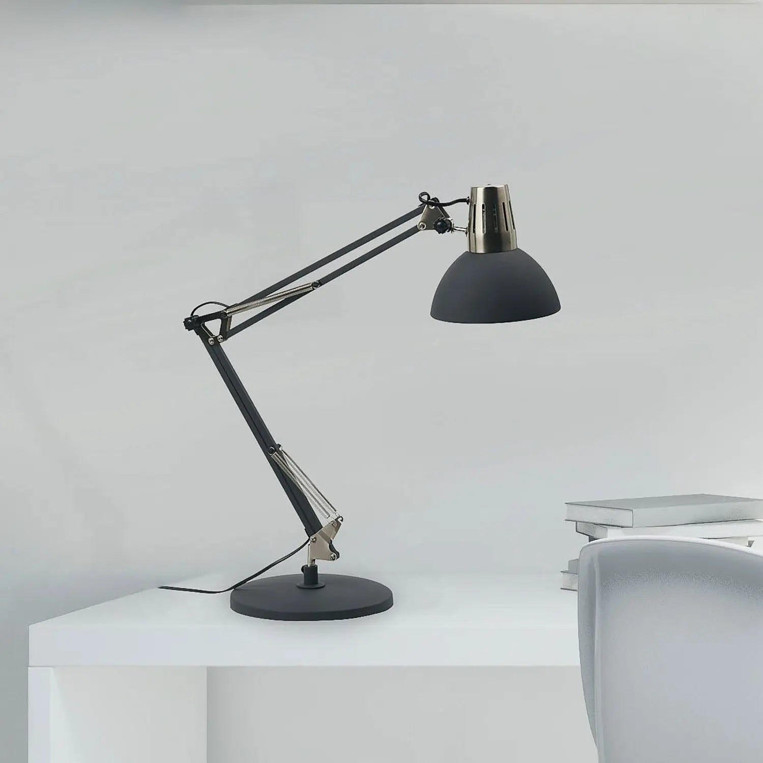 B-Ware Aluminor Calypsa Schreibtischlampe Tischleuchte Deko Bürotischlampe E27 Schwarz - 3131130365121