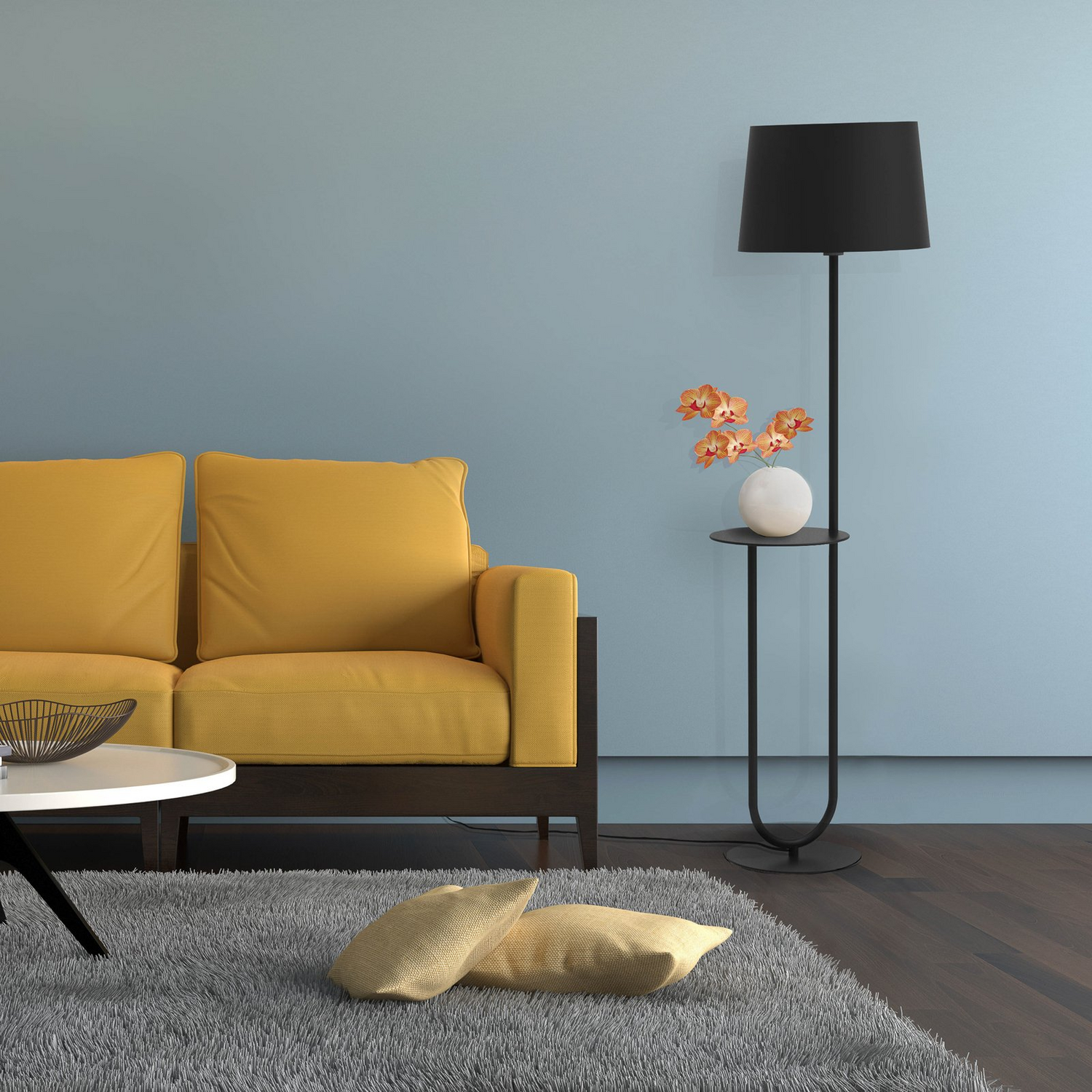 B-Ware Aluminor Duo Stehleuchte Mit Ablagetisch Stehlampe Leselampe Schirm Lampe E27 - 3131130366708