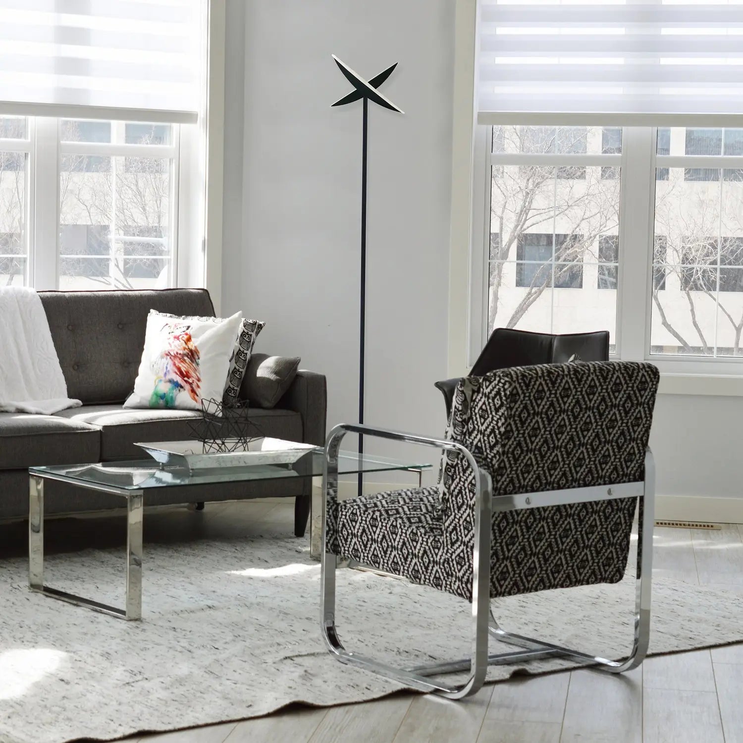 B-Ware Aluminor Stehleuchte Deckenfluter Led Kitel 79 Stahl Acryl Schwarz Siehe Text - 3131130364186