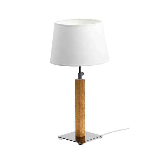 B-Ware Aluminor Quatro Up Tischlampe Eiche Hell Chrom Tischlampe Nachttischlampe E27 - 3131130359502