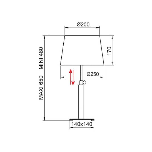 B-Ware Aluminor Quatro Up Tischlampe Eiche Hell Chrom Tischlampe Nachttischlampe E27 - 3131130359502