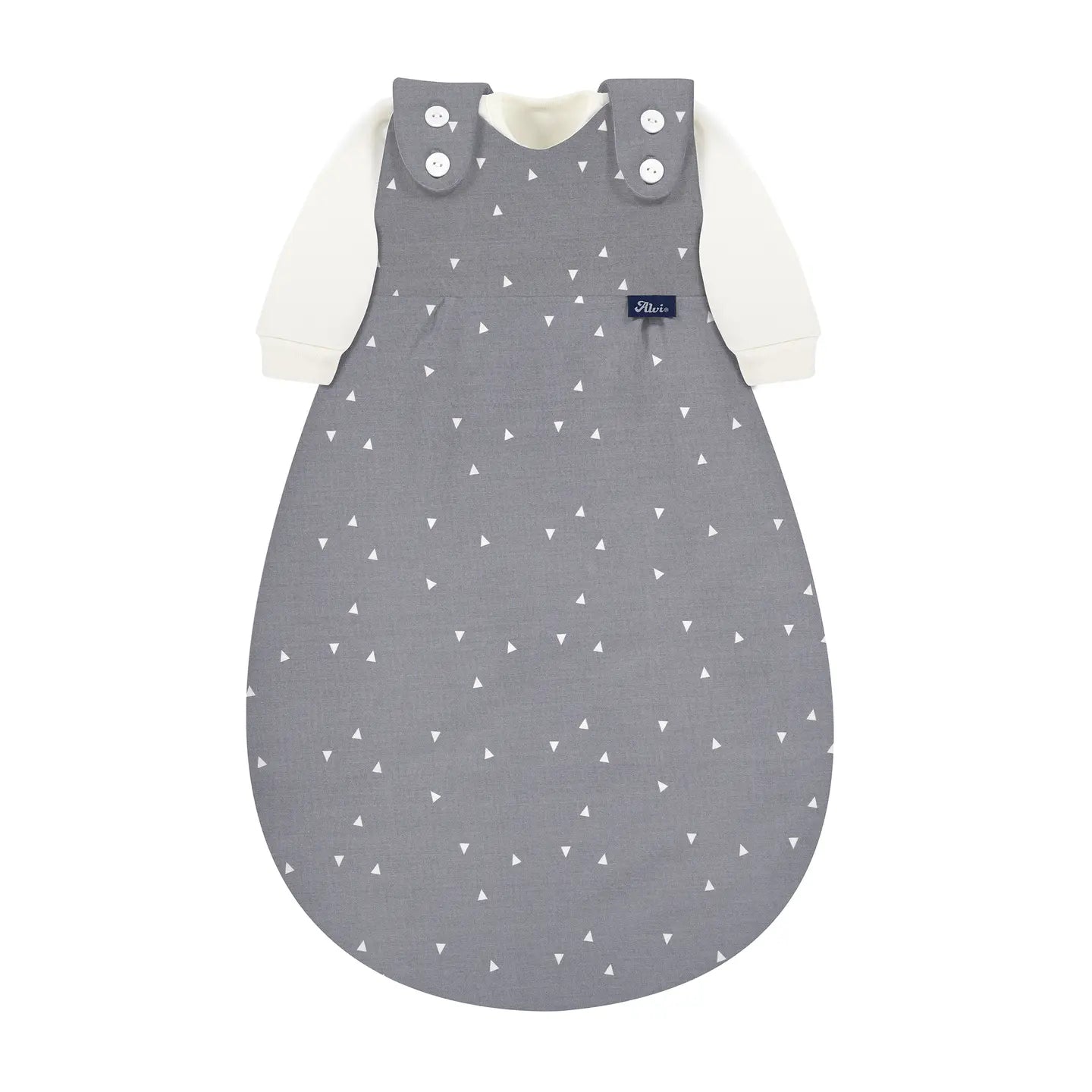 B-Ware Alvi Baby Mäxchen Schlafsack Set Sopo Trigon 56 Cm Baumwolle Neugeborene Grau - 4010395825245