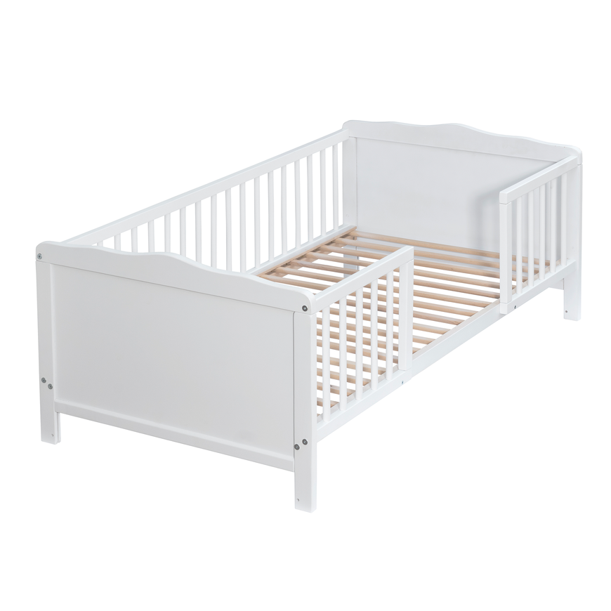 Amal Ii Kinderbett Babybett Schlafmöbel Weiß Buchenholz 70x140cm Lattenrost B-Ware - 5907751413972