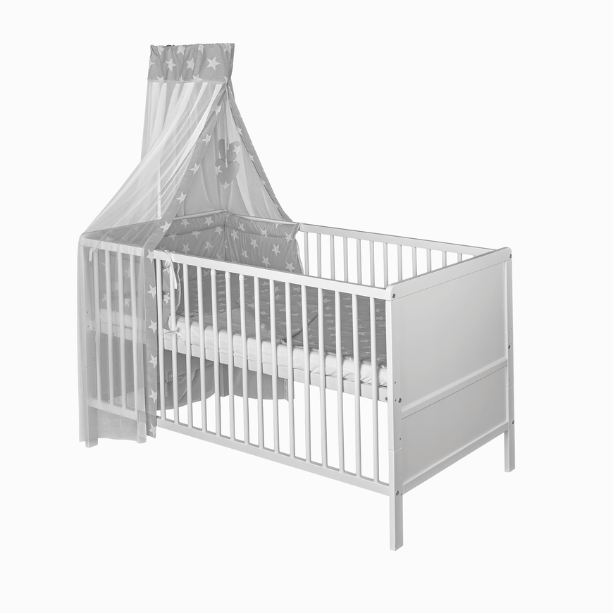 B-Ware Amal Ii Komplettbett Upsala Mit Voile Himmel Kinderbett Babybett Bettwäsche Bett - 5907751413132