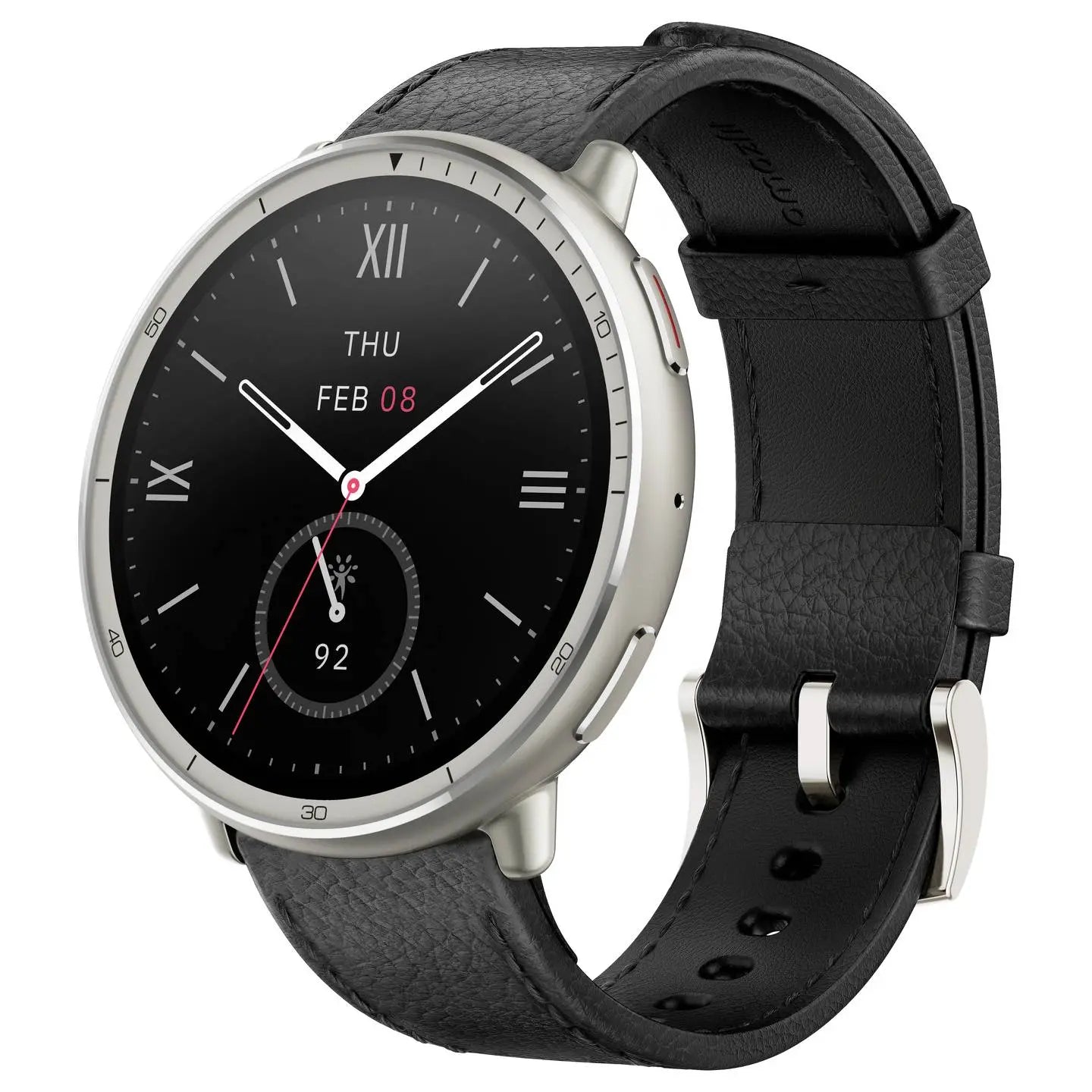 B-Ware Amazfit Smartwatch Uhr Active 2 Rund Schwarz Lederarmband Sportuhr Onesize - 6970100377552