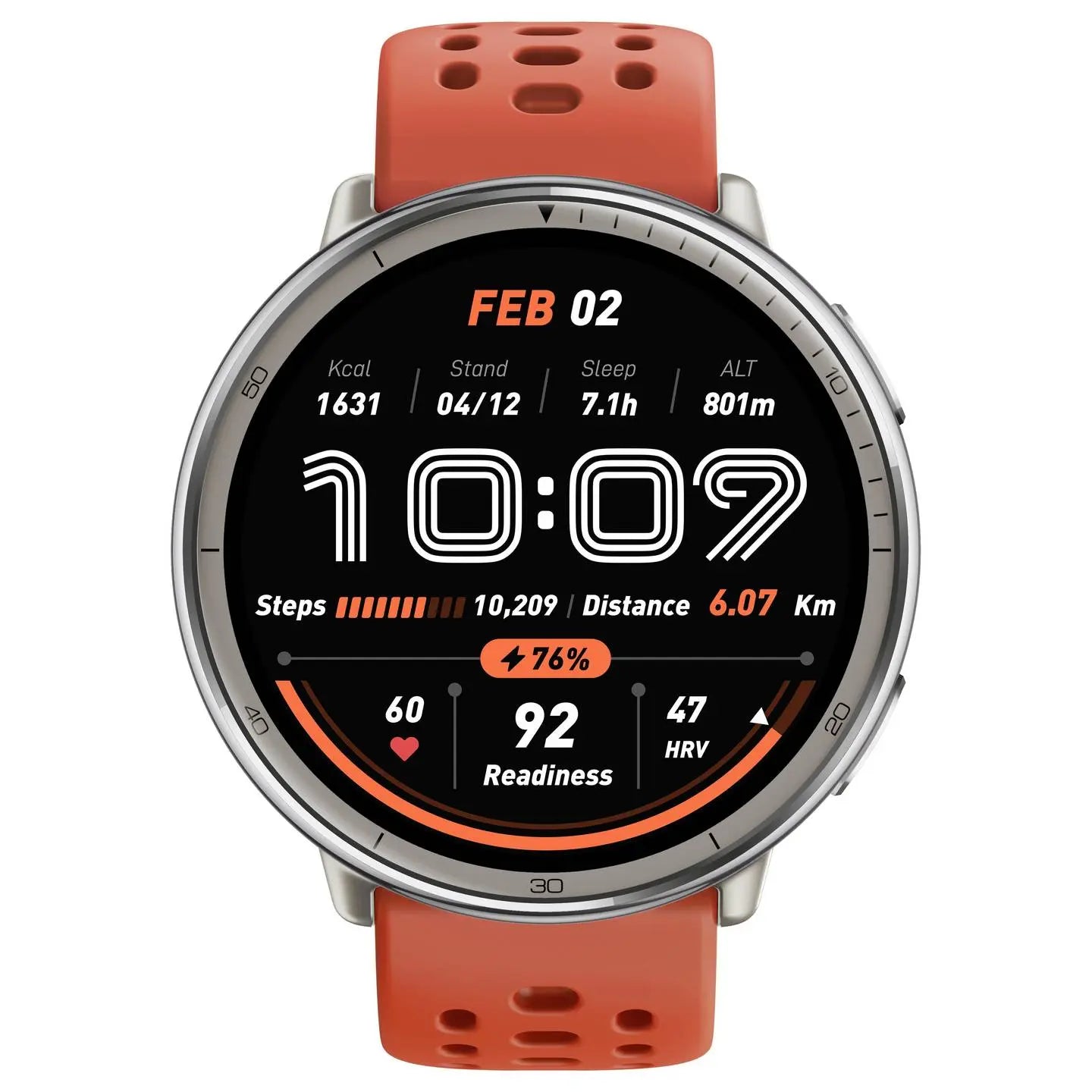 B-Ware Amazfit Smartwatch Uhr Active 2 Rund Schwarz Lederarmband Sportuhr Onesize - 6970100377552