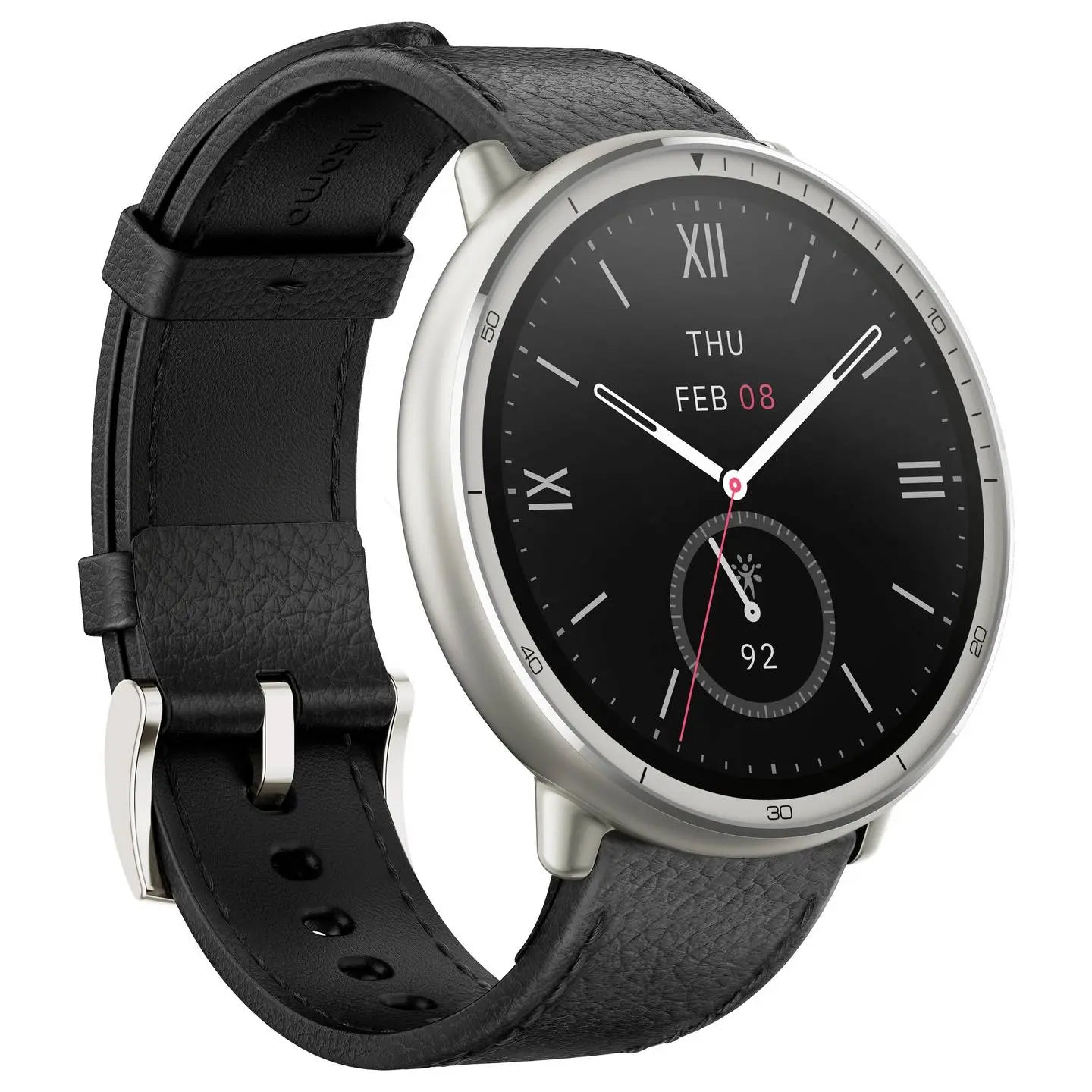 B-Ware Amazfit Smartwatch Uhr Active 2 Rund Schwarz Lederarmband Sportuhr Onesize - 6970100377552