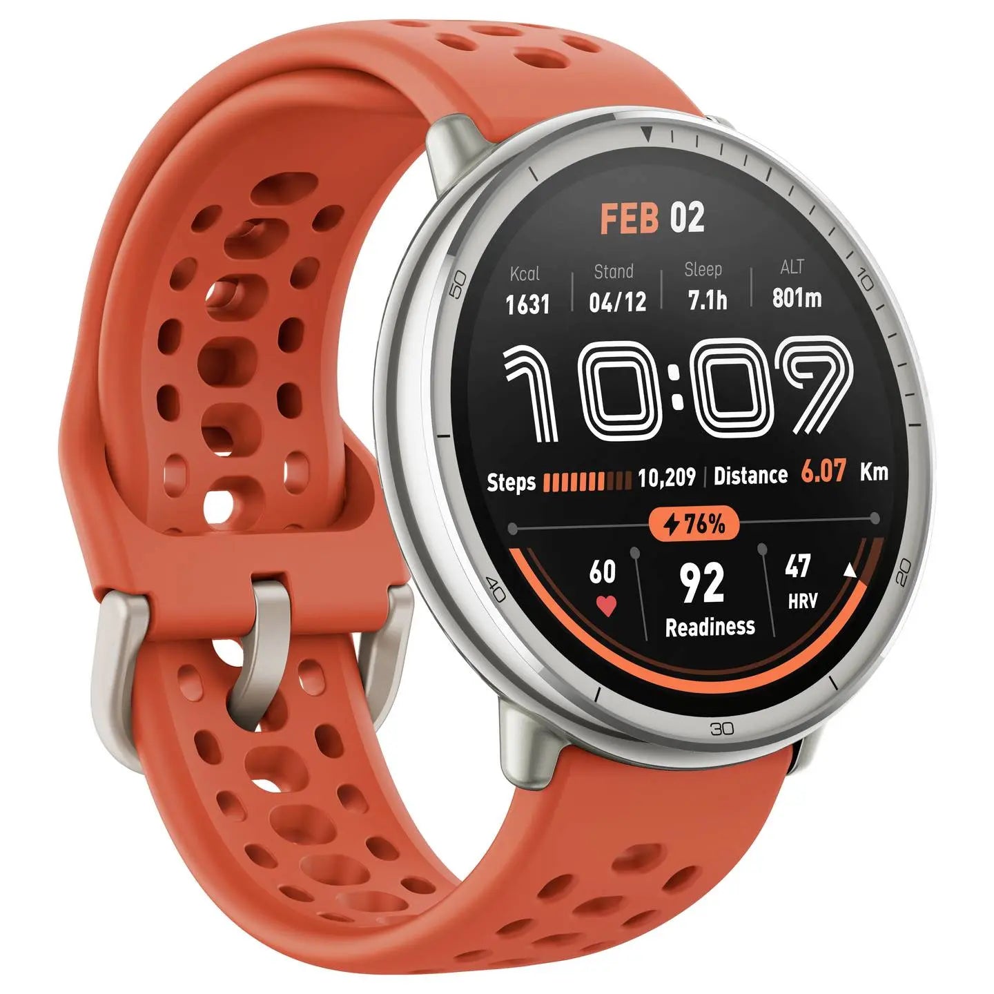 B-Ware Amazfit Smartwatch Uhr Active 2 Rund Schwarz Lederarmband Sportuhr Onesize - 6970100377552