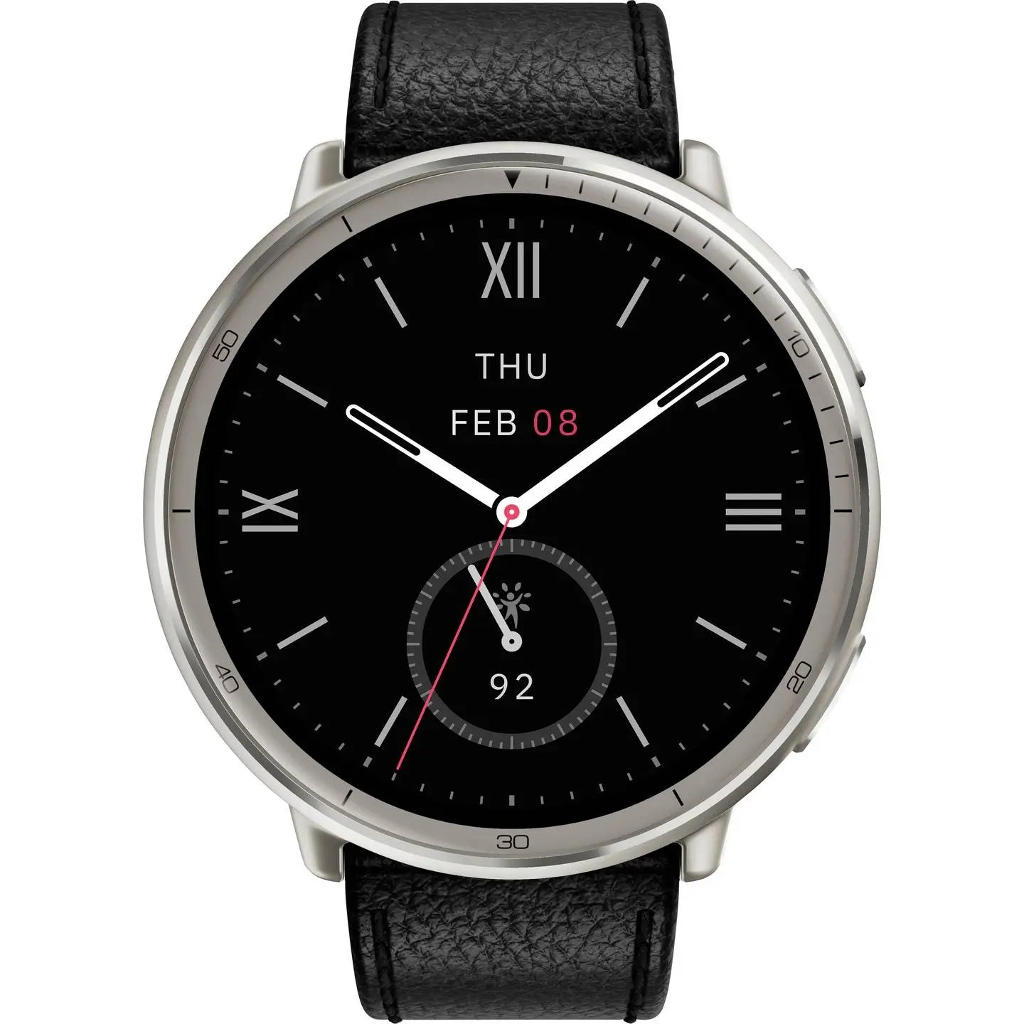 B-Ware Amazfit Smartwatch Uhr Active 2 Rund Schwarz Lederarmband Sportuhr Onesize - 6970100377552