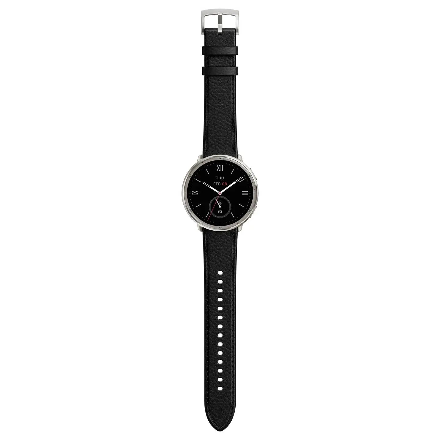 B-Ware Amazfit Smartwatch Uhr Active 2 Rund Schwarz Lederarmband Sportuhr Onesize - 6970100377552