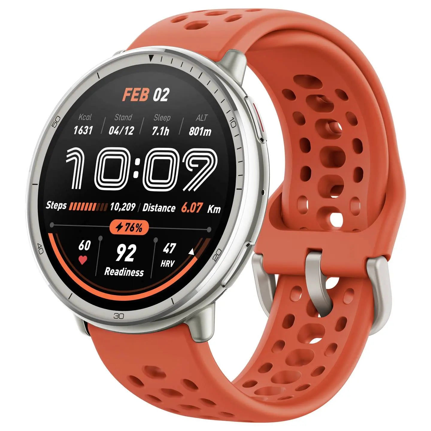 B-Ware Amazfit Smartwatch Uhr Active 2 Rund Schwarz Lederarmband Sportuhr Onesize - 6970100377552