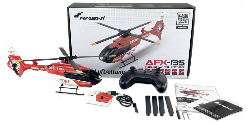 Amewi Drf Afx 135 Pro Rc Hubschrauber Modell Helikopter Rt F Einsteiger B-Ware - 4262408971481