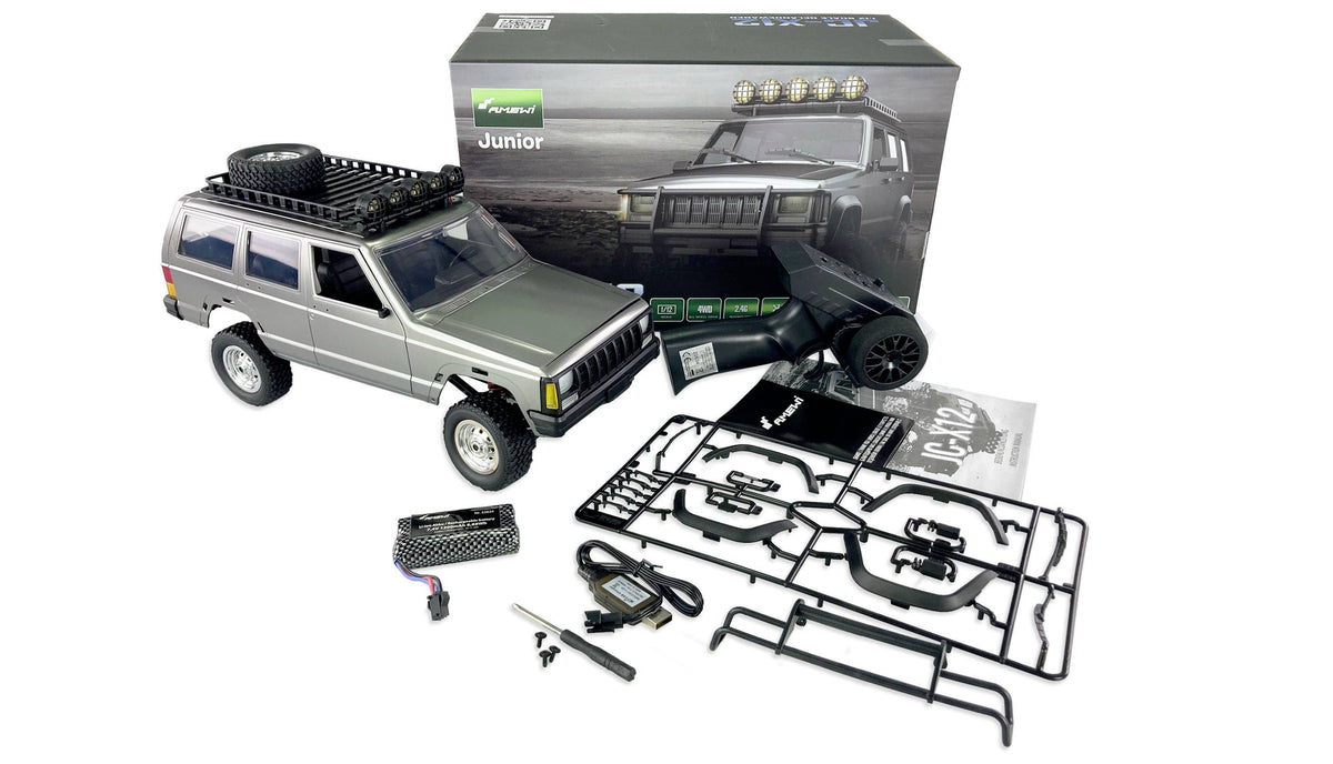 Amewi JC-X12 Scale Silber Brushed 1:12 RC Modellauto Elektro Geländewagen Allrad - 4260768519176