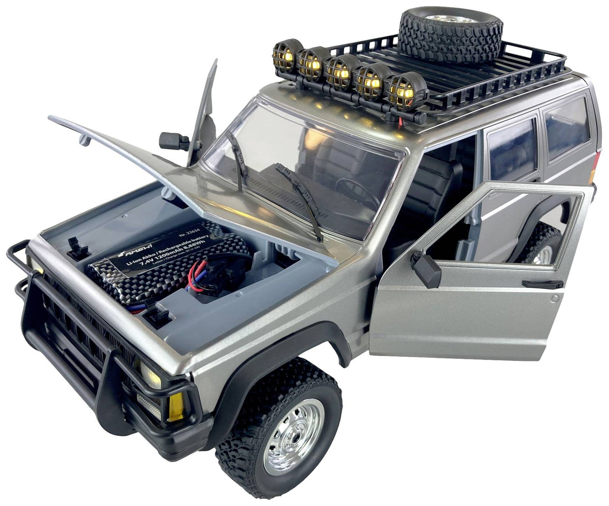 Amewi JC-X12 Scale Silber Brushed 1:12 RC Modellauto Elektro Geländewagen Allrad - 4260768519176