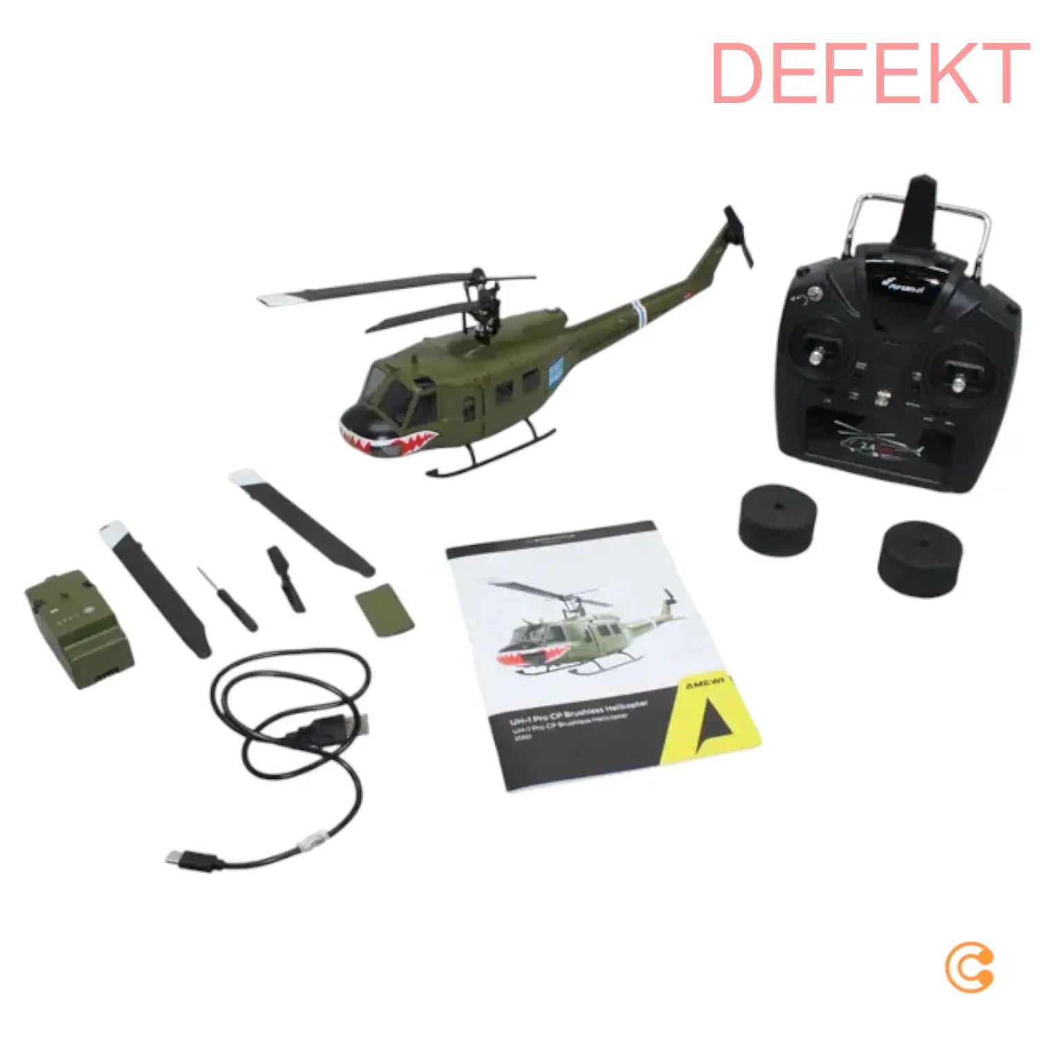 D-Ware Amewi Uh 1 Pro Brushless Cp Helikopter Rc Hubschrauber 6 Kanal Defektware - 4262408979456