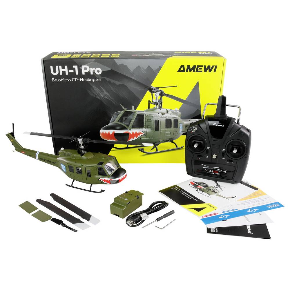 B-Ware Amewi Uh 1 Pro Brushless Cp Helikopter Rc Hubschrauber 6 Kanal Flugmodell Heli - 4262408979456