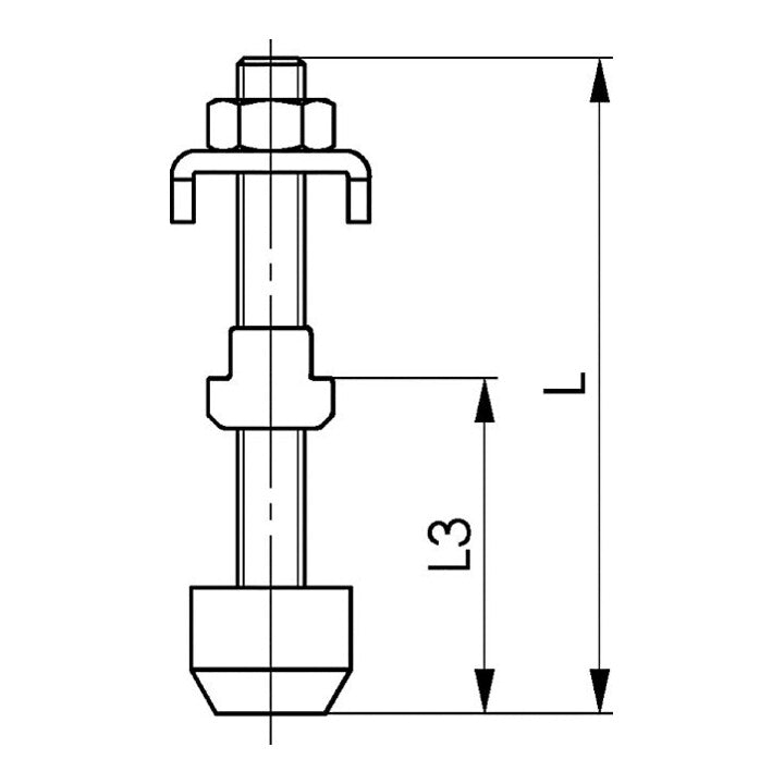 AMF Spannpratze Klemmstück Werkstückspannung kurz U-Stück T-Nut12 14mm - 4020772073930