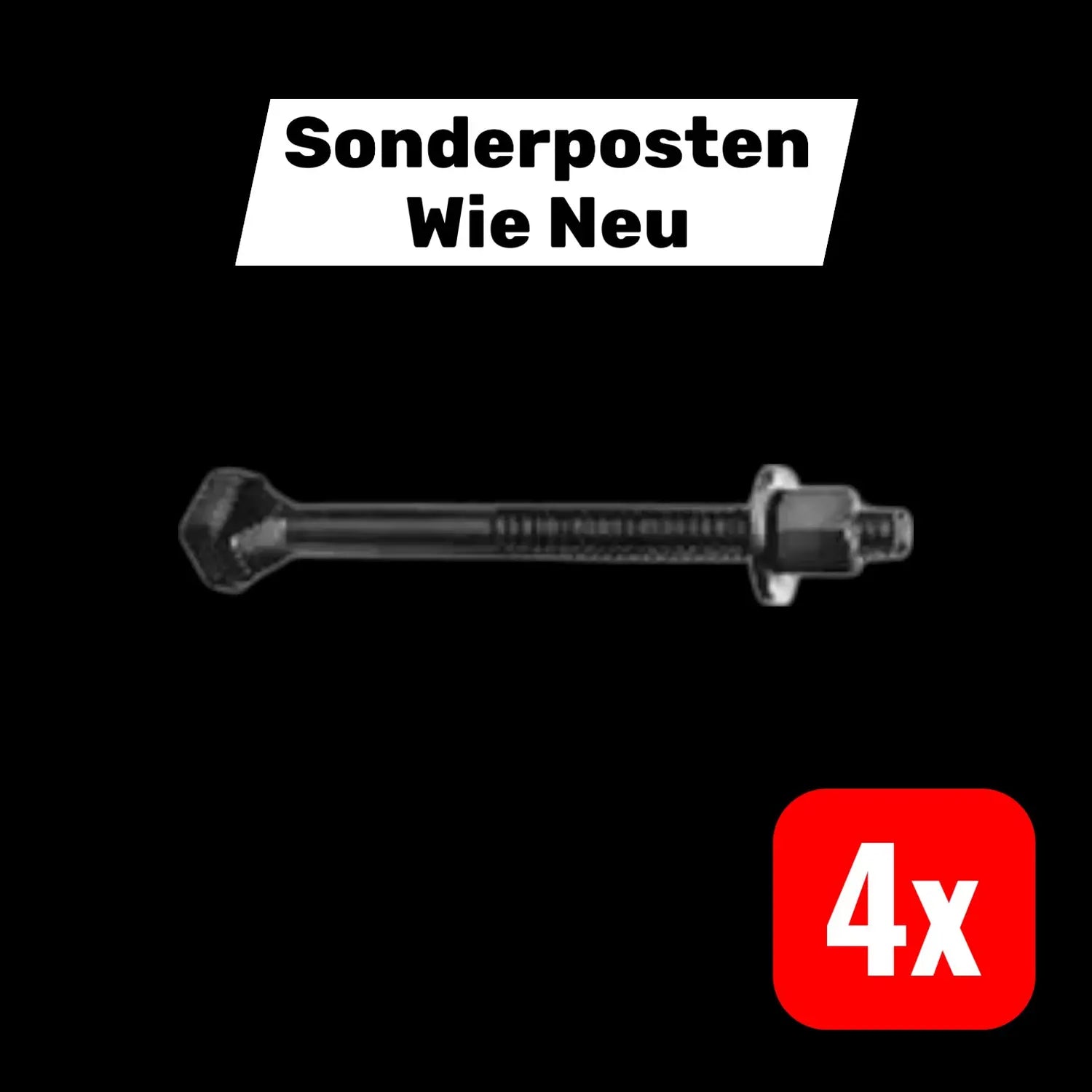 B-Ware Amf T Nutenschraube Schraube Din787 M12x50 Schwarz Mutter 4 Stück - 4020772080891