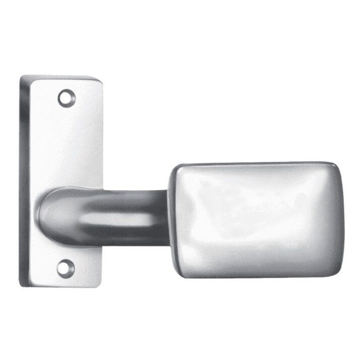 B-Ware Amf Türknopf Griff Knauf Leichtmetall F1 Naturfarbig Vierkant Rosette 485 65mm - 4020772015749