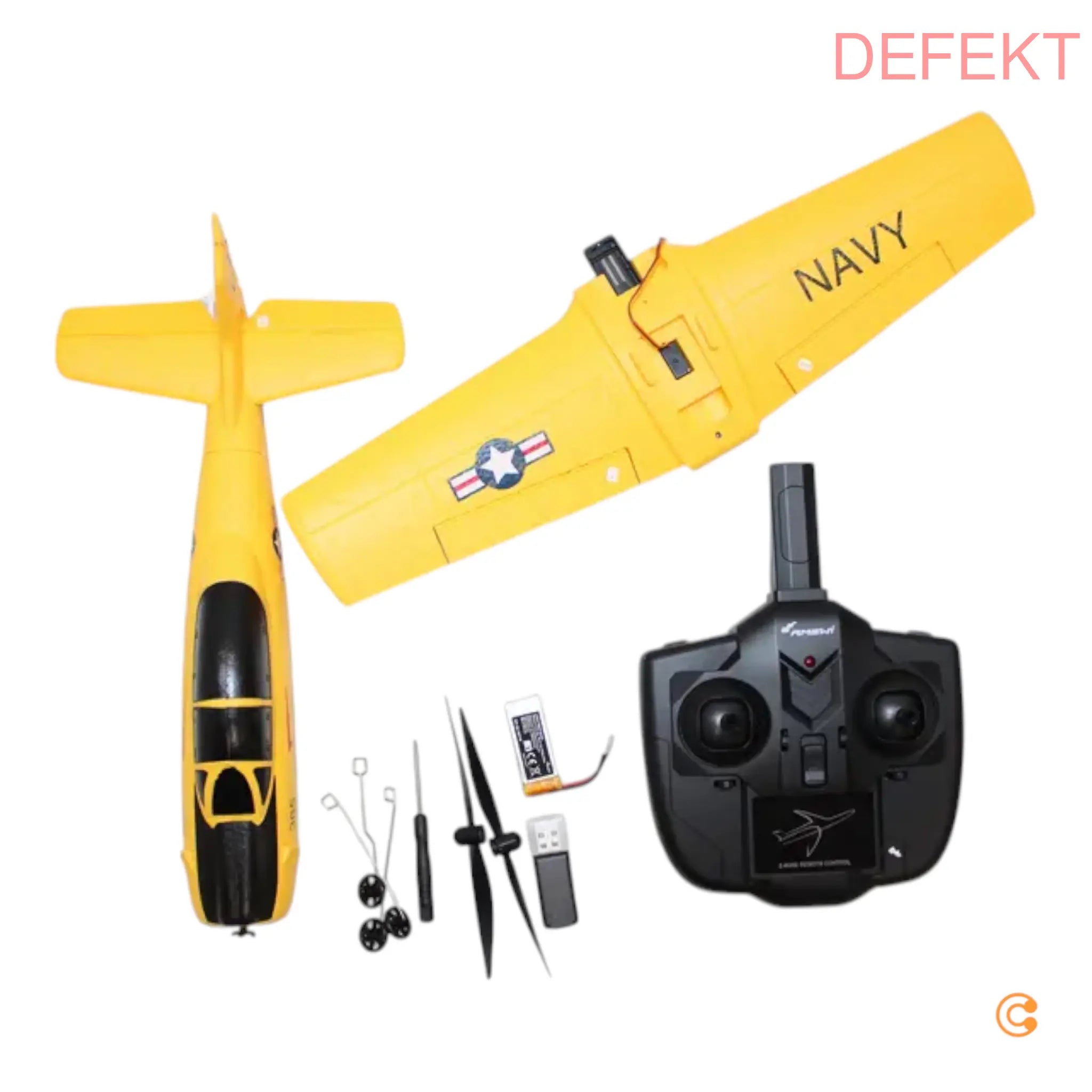 Amewi Amx Flight T28 Trojan Gelb Modellflugzeug Rt F Modellbau Modell Defektware D-Ware - 4260677956369