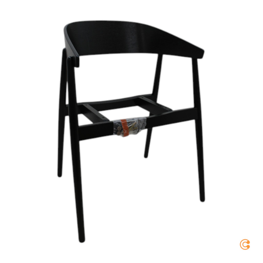 Andersen Furniture   Ac2 Stuhl Eiche Schwarz Lackiert Möbel Defektware Ohne Sitz D-Ware - 5713524035612