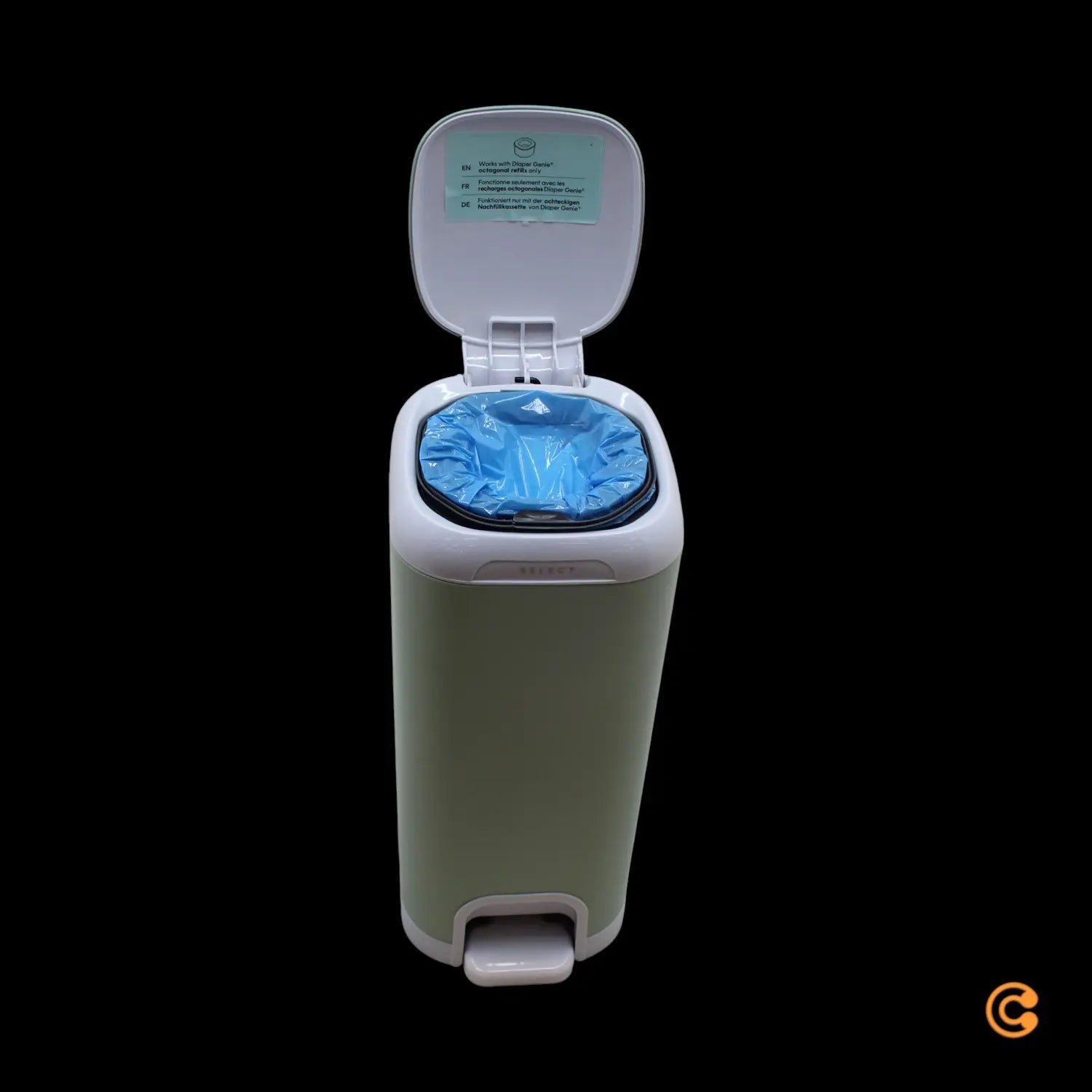 B-Ware Angelcare Windeleimer Mülleimer Diaper Genie Select Grün Mit Xl Nachfüllkassette - 666594211477