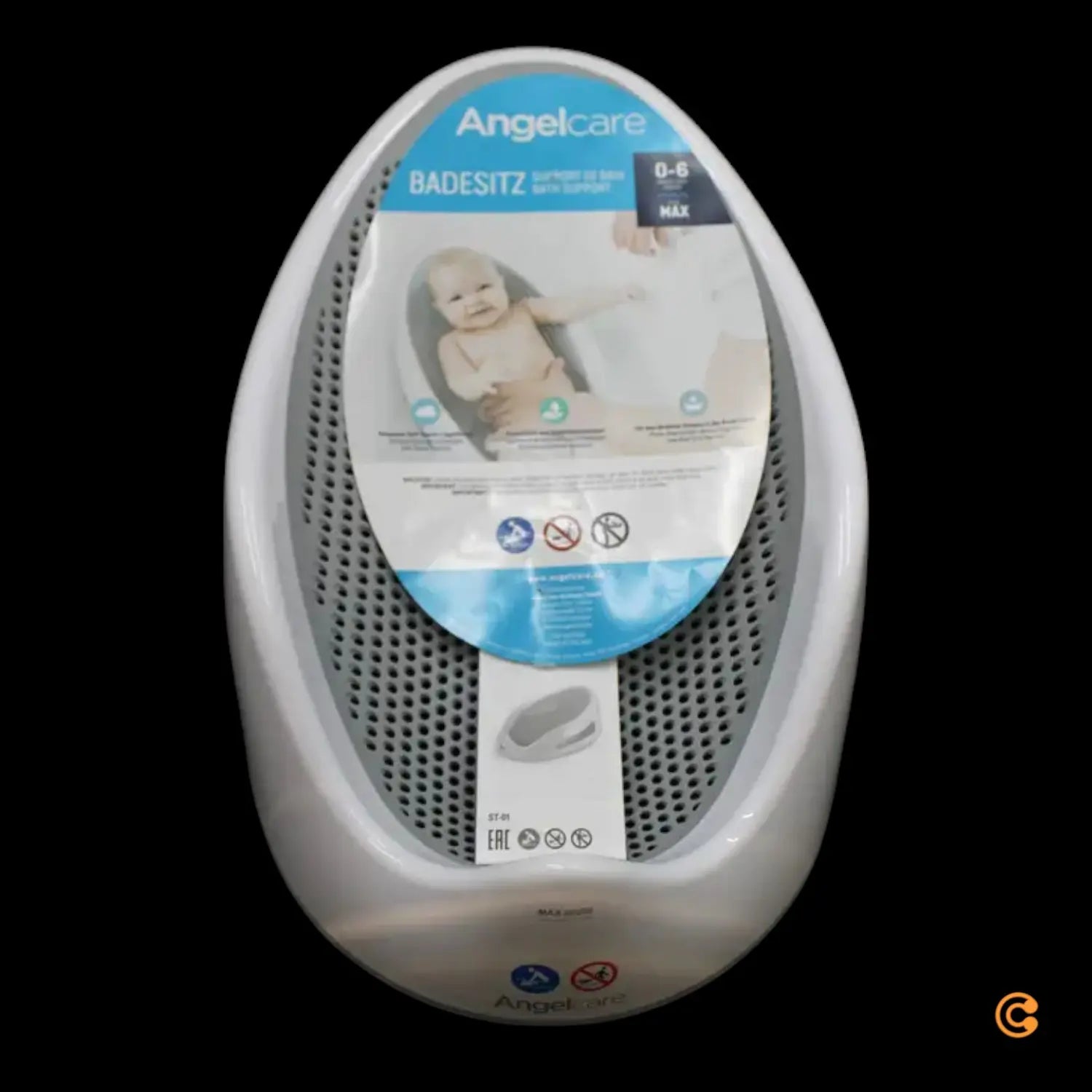 B-Ware Angelcare Großer Badesitz Light Grey Badewannensitz Rutschschutz - 666594205919