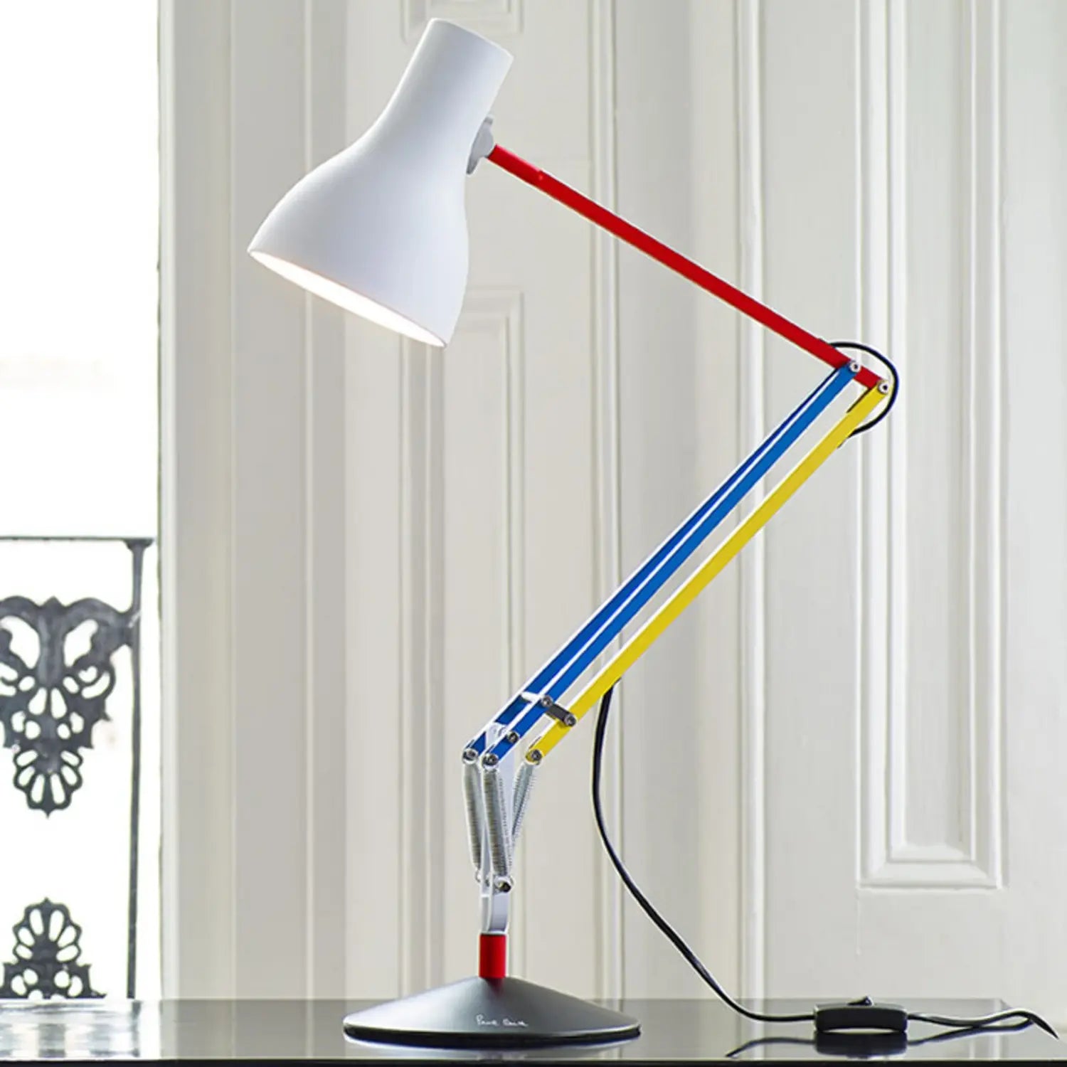 B-Ware Anglepoise Tischleuchte Lampe Typ 75 Mini Paul Smith 3 Weiß Bunt Arbeitsleuchte - 5019644324767