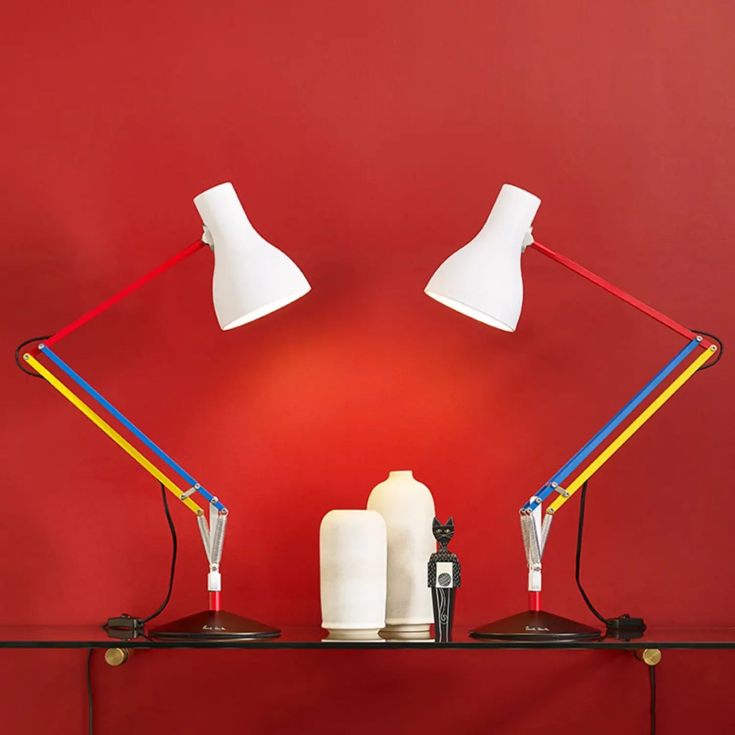 B-Ware Anglepoise Tischleuchte Lampe Typ 75 Mini Paul Smith 3 Weiß Bunt Arbeitsleuchte - 5019644324767