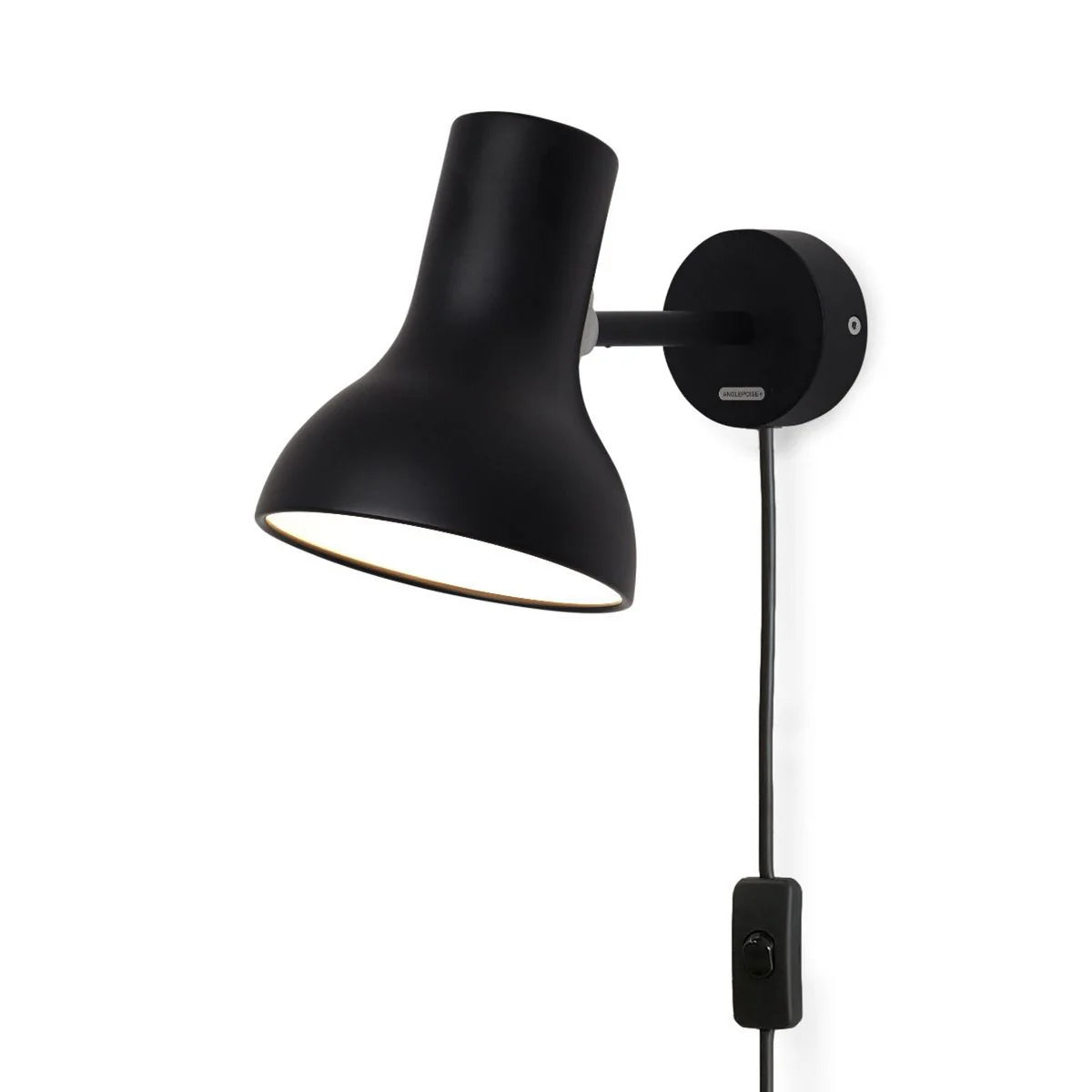 Anglepoise Wandleuchte Lampe Type 75 Mini Schwarz Kabel Wohnzimmer Beleuchtung - 5019644329977