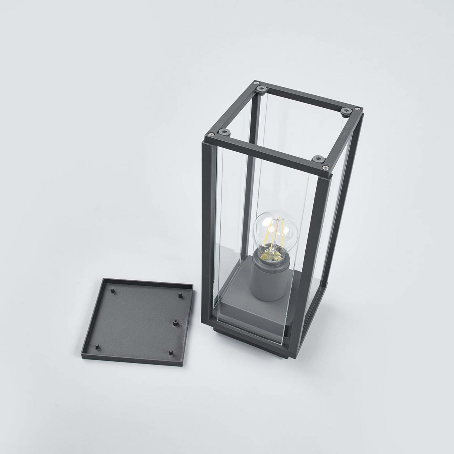 B-Ware Lucande Annalea Sockelleuchte Wegeleuchte Gartenleuchte Lampe E27 Eckige Form - 4251096528596