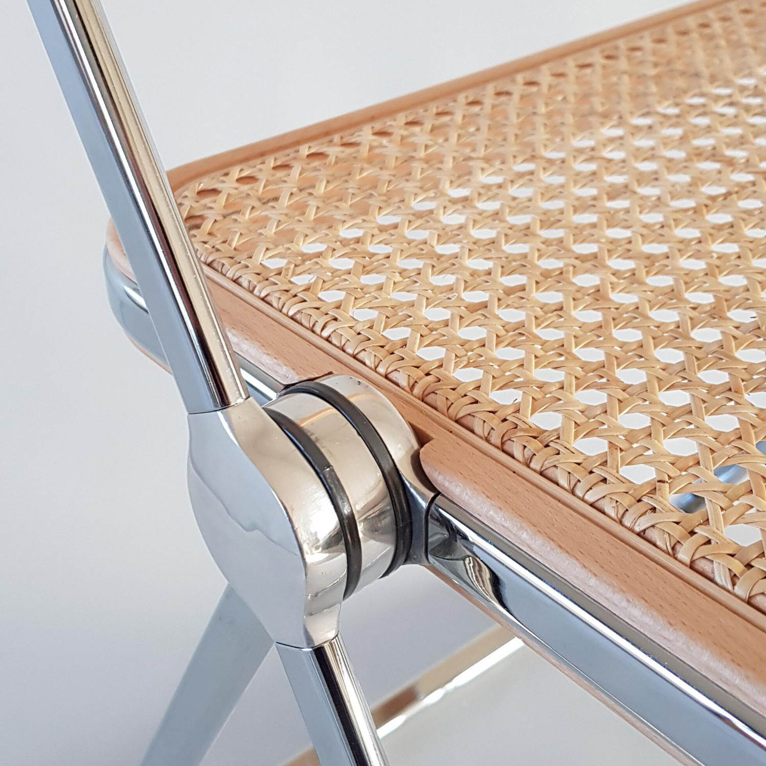 B-Ware Anonima Castelli Plia Cane Klappstuhl Stuhl Sitzmöbel Hellbraun Wiener Geflecht - 432277