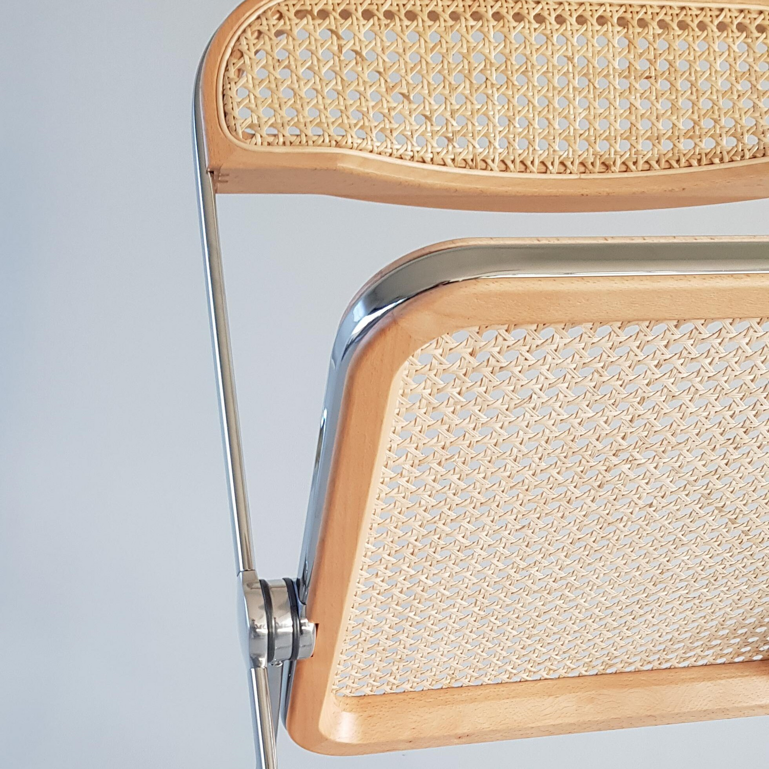 B-Ware Anonima Castelli Plia Cane Klappstuhl Stuhl Sitzmöbel Hellbraun Wiener Geflecht - 432277