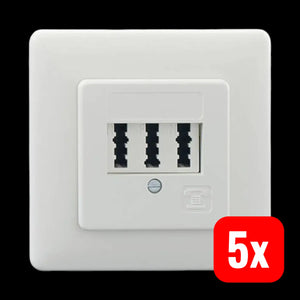 B-Ware Rutenbeck Telefondose Anschlussdose Tae 3 X6 Nfn Up Rw Cat 3 Unterputz 5 Stück