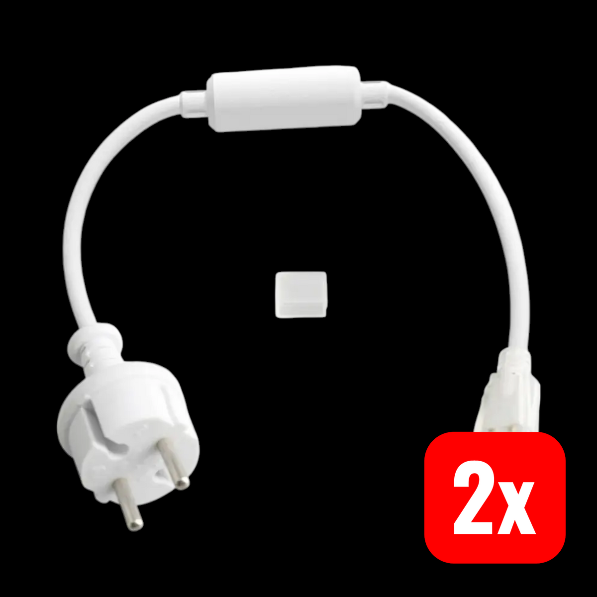 EVN Anschlusskabel Leitung Lichttechnik LED Strip Endkappe 50cm 230V 2 STÜCK - 4037293033824