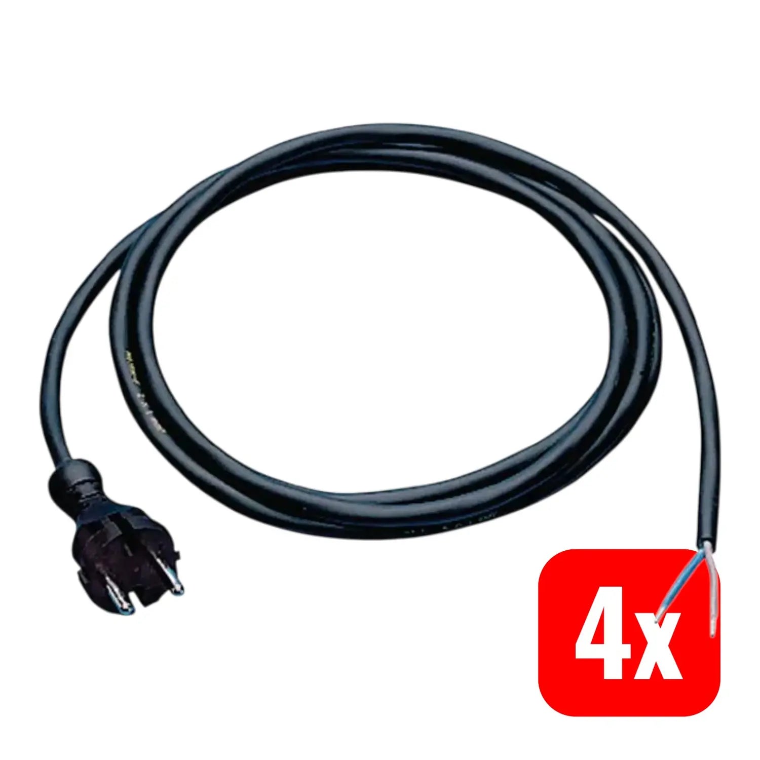 B-Ware Anschlussleitung Verlängerungskabel Kabel H07 Rn F Konturenstecker 4 Stück - 4028232008560