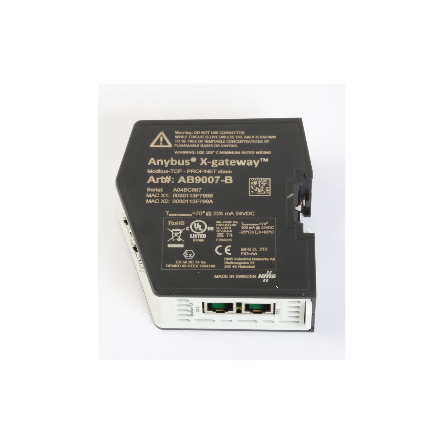 B-Ware Anybus Gateway Schnittstelle Modbus Tcp Master Profinet 2 Port Usb 24 V Industrie - 2050006508008