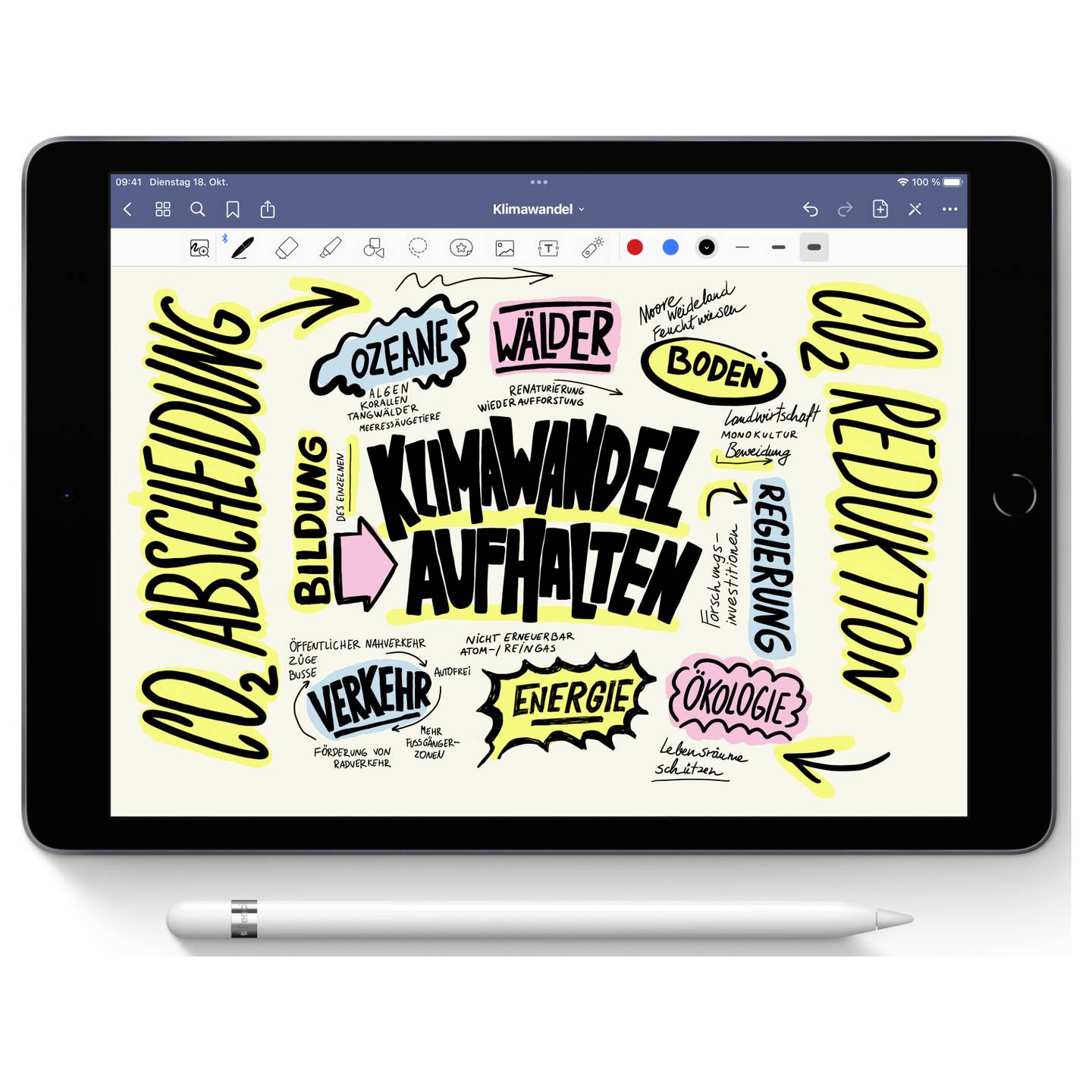 Apple Touchpen Eingabestift Pencil (1. Generation) Weiß für iPad Bluetooth - 0195949776175