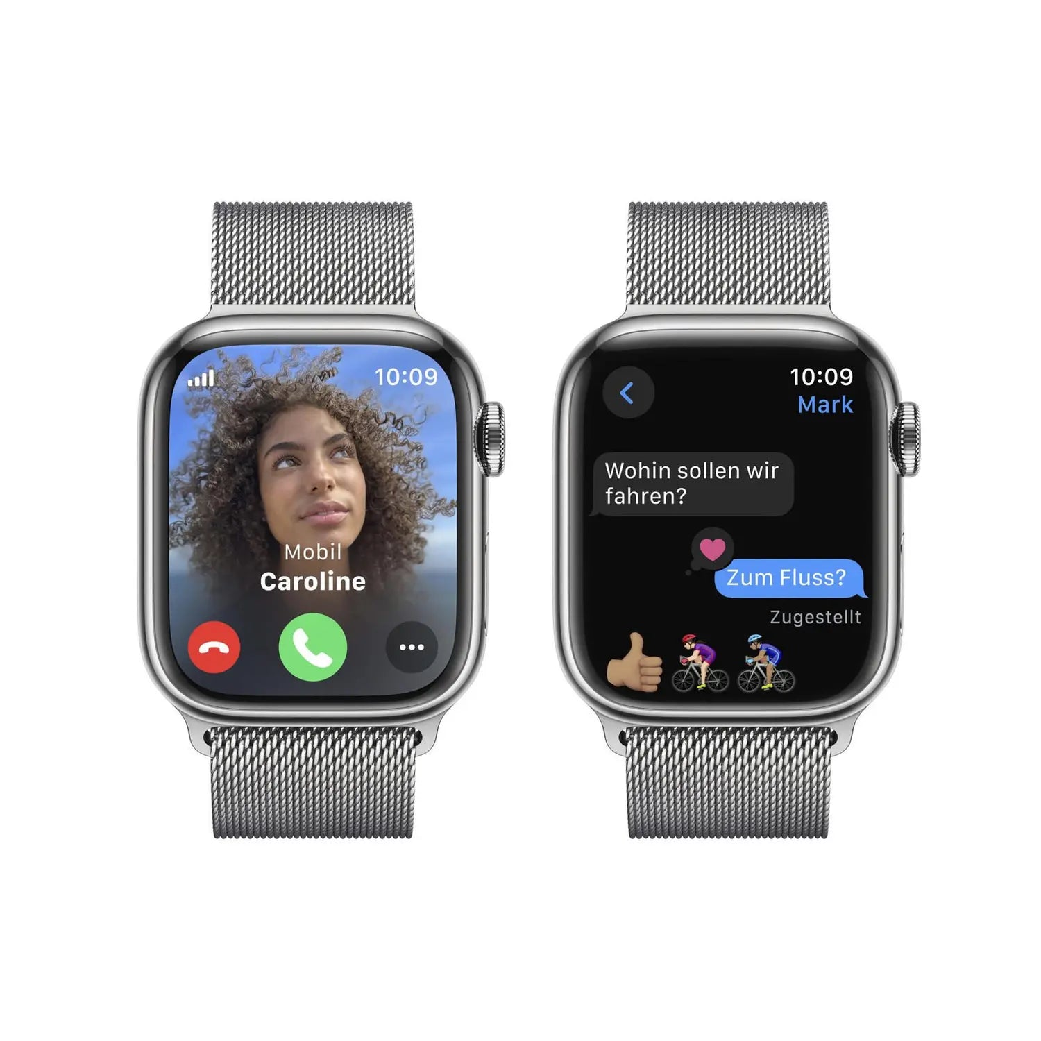 B-Ware Apple Watch Uhr Smartwatch S9 Lte 45 Mm Stahl Silber Gps 64 Gb Oled Onesize - 195949025464