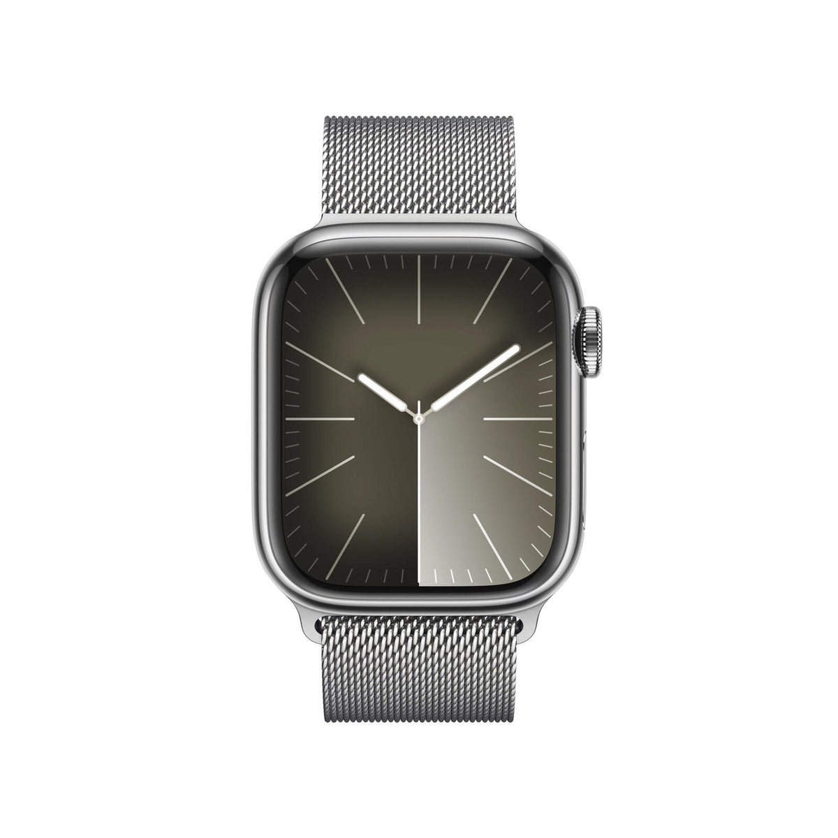 Apple Watch Uhr Smartwatch S9 LTE 45 mm Stahl Silber GPS 64 GB OLED Onesize - 0195949025464